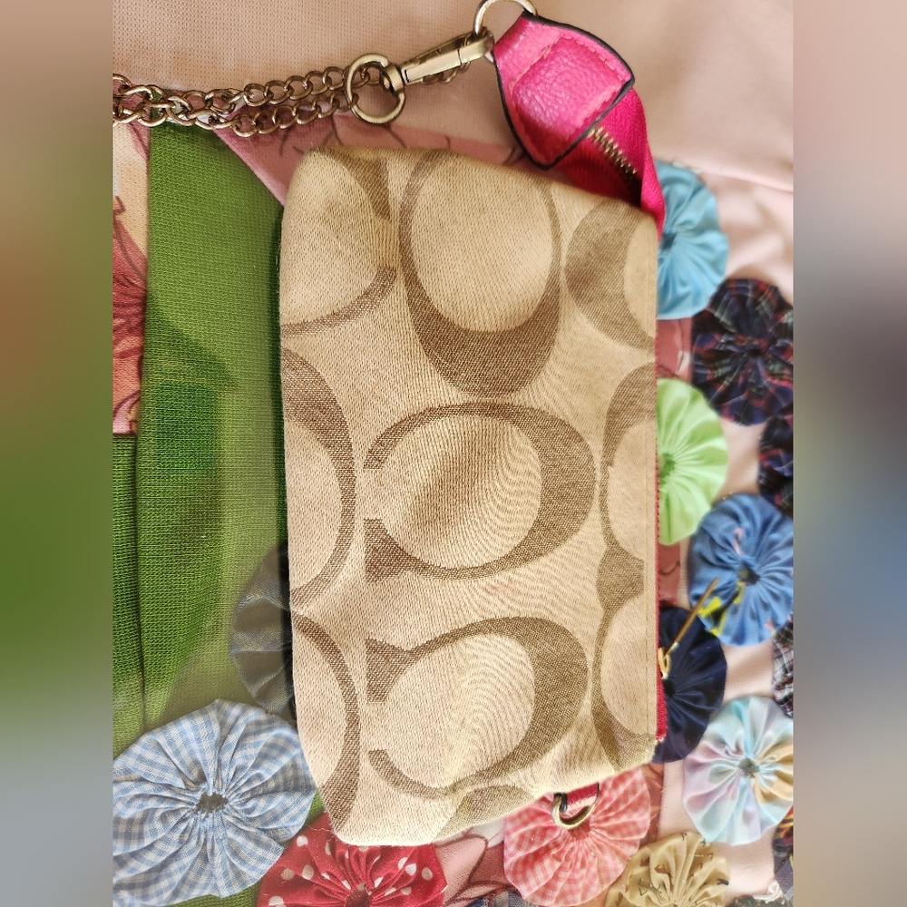 Coach Wristlet with Chain